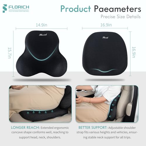 Car Seat Cushion and Lumbar Support Pillow for Office Chair Car