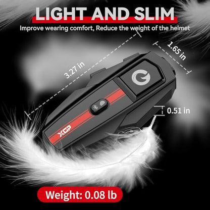 Motorcycle Helmet Bluetooth Headset Intercom Communication Systems Dual Chip V5.4 (2 Count)
