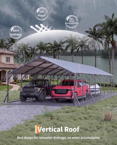 20'x40'x12' Metal Carport Car Ports for Multiple Vehicles