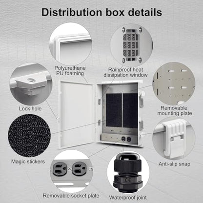 Outdoor Electrical Junction Box with High Power Outlet