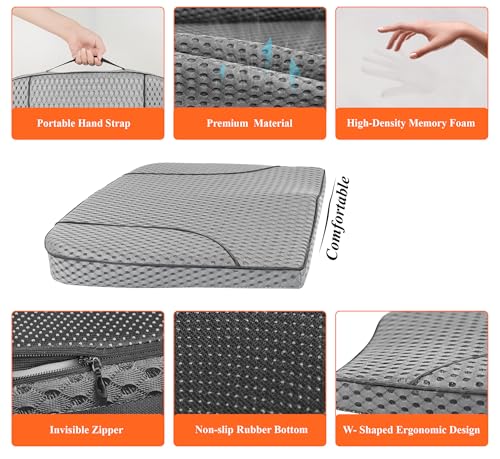 Memory Foam Car Seat Cushion for Driving Comfort and Office Use
