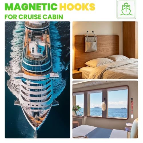 Magnetic Hooks 80lbs Magnet Hook Cruise Essentials 6 Pcs (6 Count)