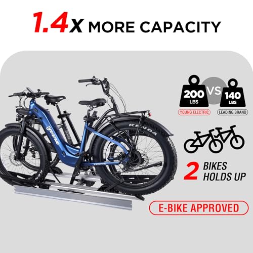 Foldable 2 Ebike Rack with Ramp (2 Count)
