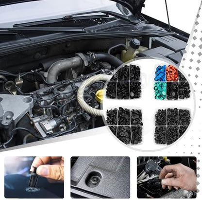 1351PCS Car Retainer Clip Assortment Kit 42 Most Popular Sizes (1351 Count)