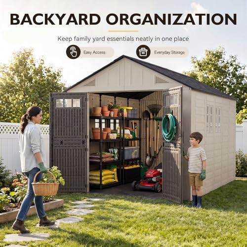 8x12 Ft Outdoor Storage Shed with Floor