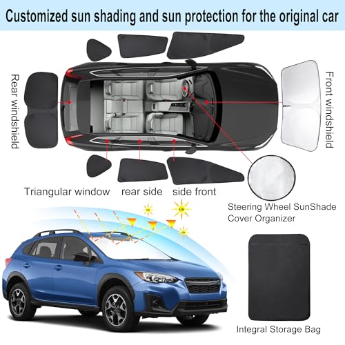 Window Shades for Subaru Crosstrek 2018 (8 Count)