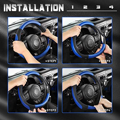 Car Steering Wheel Cover for F150 Tundra Range Rover 15.5"