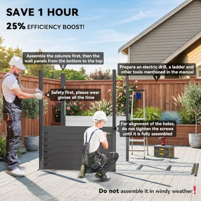 4.6' x 9' Steel Outdoor Storage Shed Waterproof Lean