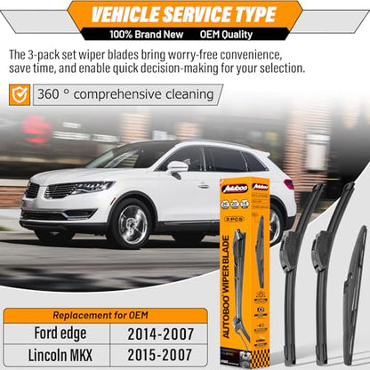 Windshield Wiper Blade Replacement for Ford Edge Lincoln MKX