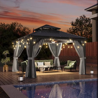 12' X 12' Hardtop Gazebo with Drainage System