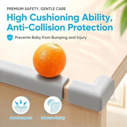 Foam Baby Edge Protector Strip Furniture Safety 1.8inx6.56FT（Grey）