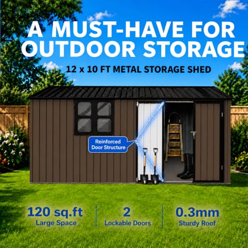 10x12 FT Outdoor Storage Shed