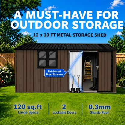 10x12 FT Outdoor Storage Shed