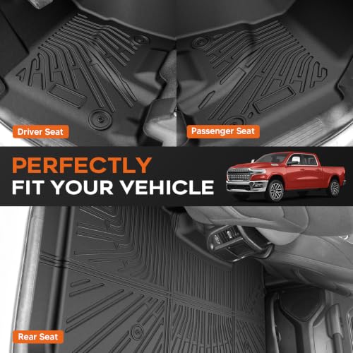 Floor mats for Dodge Ram 1500 Crew Cab 2025
