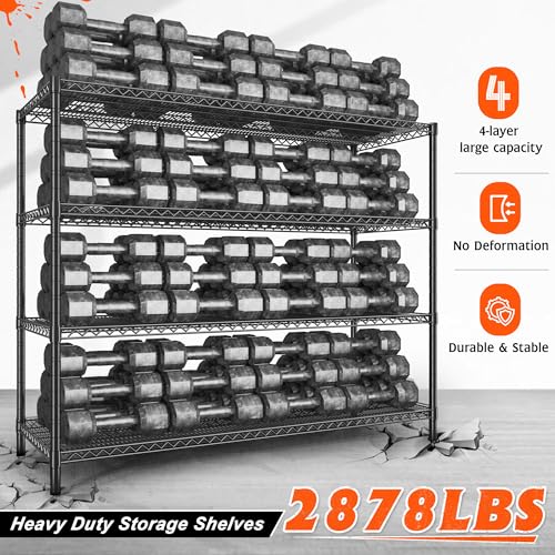 4 Tier Heavy Duty Metal Shelving Unit