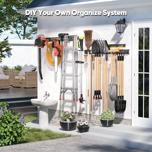 Heavy Duty Garden Tool Organizer Metal Wall Mount
