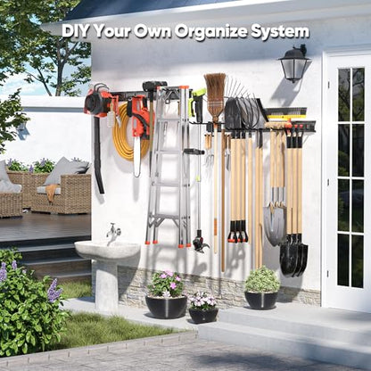 Heavy Duty Garden Tool Organizer Metal Wall Mount
