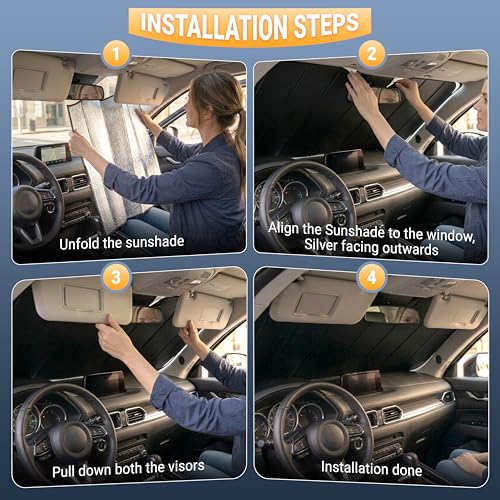 Foldable Sun Shade Fit for Kia Telluride 2020