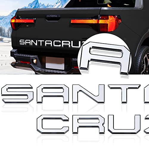 Tailgate Inserts Letters Compatible for 2022 2023 2024 2025 2026 Santa Cruz 3D Raised & Strong Adhesive Decals Letters Rear Emblem Decal Sticker Compatible for Santa Cruz Accessories
