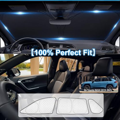 Thicken Car Window Shades for Toyota RAV4 2019 (8 Count)