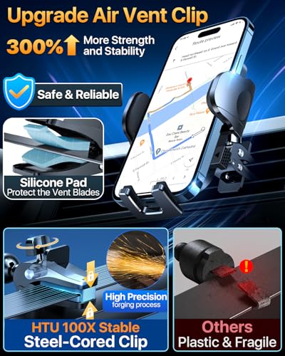 Car Phone Holder【2026 Upgraded 100+LBS Suction & Safety Cert】 Cell Phone Car Mount for Truck Heavy Duty Phone Holder for Dashboard
