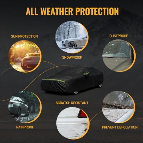 Car Cover Waterproof All Weather Windproof for Sedans 184