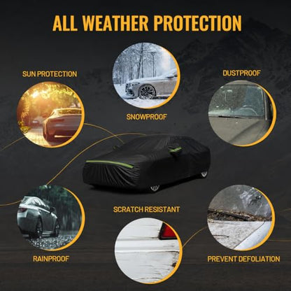 Car Cover Waterproof All Weather Windproof for Sedans 184
