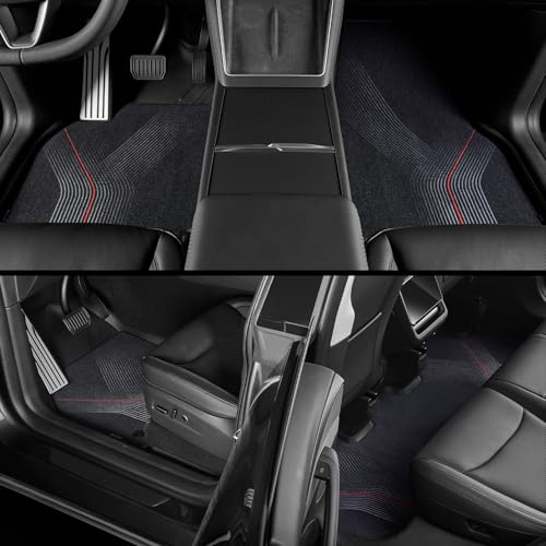 9PCS Floor Mats for Tesla Model Y Juniper 2025 2026 Star Trails Carpets