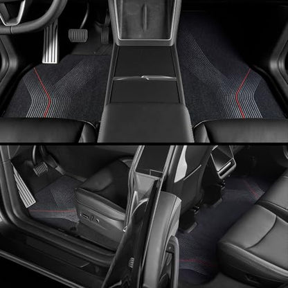 9PCS Floor Mats for Tesla Model Y Juniper 2025 2026 Star Trails Carpets