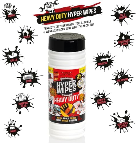 10 Pack Heavy Duty Hand & Tool Cleaning Wipes (350 Count)