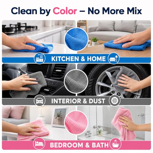 Microfiber Cleaning Cloth 150 Pack (150 Count)