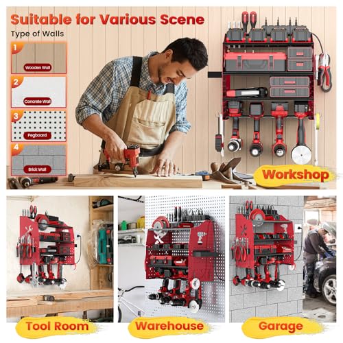 Power Tool Organizer Wall Mount with 6