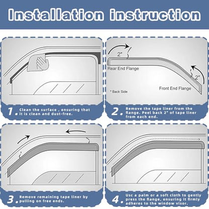 Window Visors Rain Guards Compatible with 2017