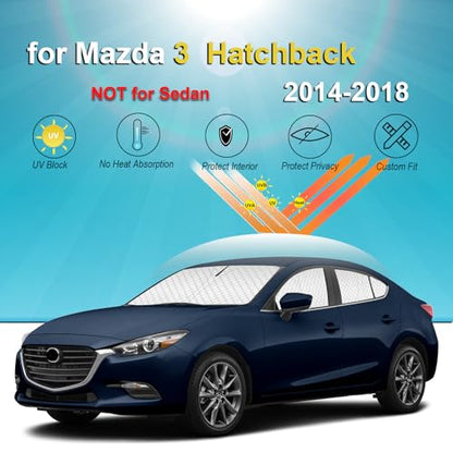 6pcs Thicken Sun Shades for Mazda 3 Hatchback