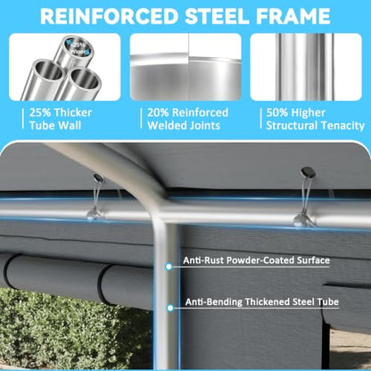 13x25 FT Heavy Duty Carport Canopy
