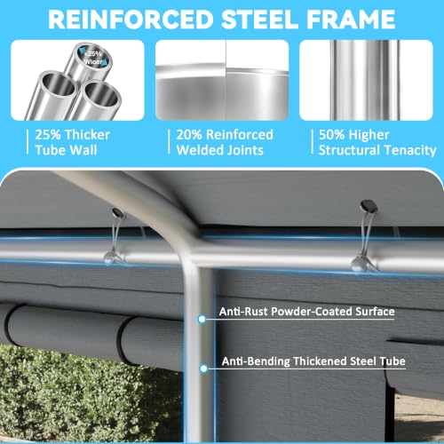 10x16 FT Heavy Duty Carport Canopy