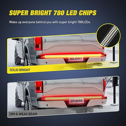 Truck Tailgate Light 48" Aluminum Frame Triple Row 780 LED Strip