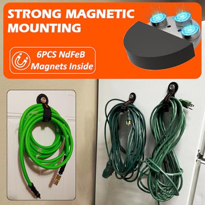 Strong Magnetic Hooks with Storage Straps (4 Count)