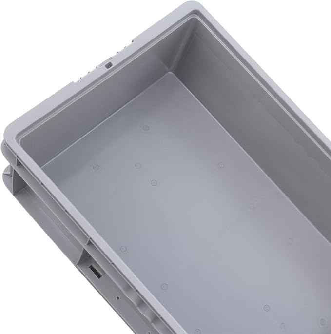 Buckhorn SW3215080201000 Plastic Straight Wall Storage Container Tote, (32-Inch x 15-Inch x 7-1/2-Inch), light grey