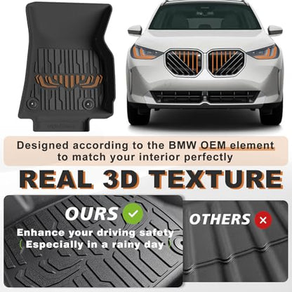 Floor Mats & Trunk Mat for 2025 2026 BMW X3 Accessories