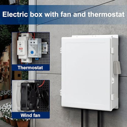 Outdoor Electrical Box with Thermostat and Fan