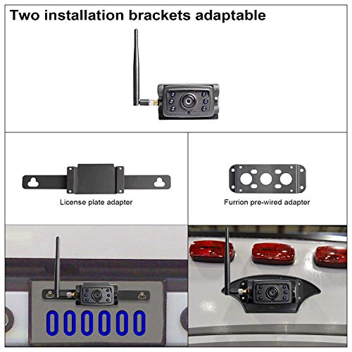 MC5111 5'' 720P HD Digital Wireless Backup Camera System 5'' LCD Rear View Monitor and IP69K Waterproof Reversing Built in DVR Kit for Trucks