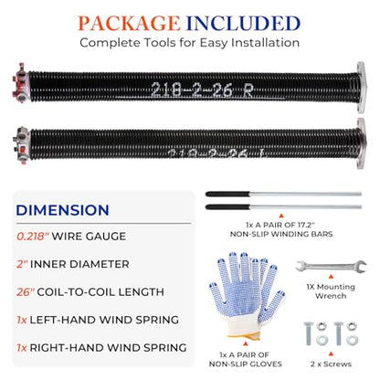 Garage Door Torsion Springs Pair