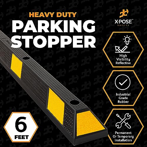 72" Heavy Duty Rubber Parking Stopper (10 Count)