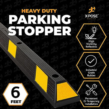 72" Heavy Duty Rubber Parking Stopper (10 Count)