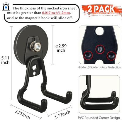 New Upgraded Large Magnetic Hooks (2 Count)