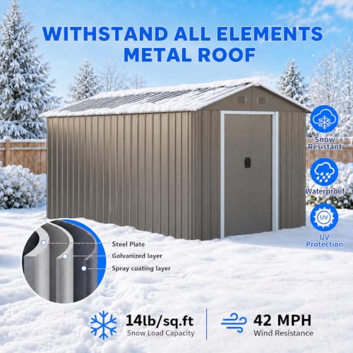 8x10 FT Outdoor Storage Shed