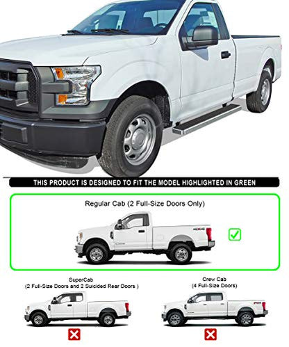 Running Boards 6 inches Compatible with Ford F150 2015 (2 Count)