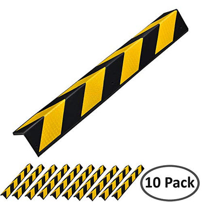 Rubber Corner Guards 30" for Parking Columns and Garage Walls L (10 Count)