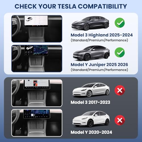 for Model Y Juniper & Model Y L Under Screen Storage Organizer 2025